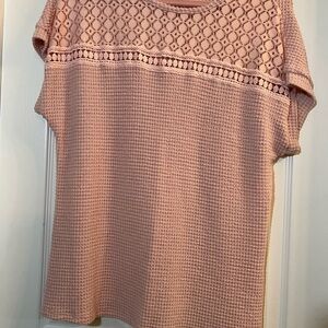 👗Elegant Pink Lace Women's Blouse size Large